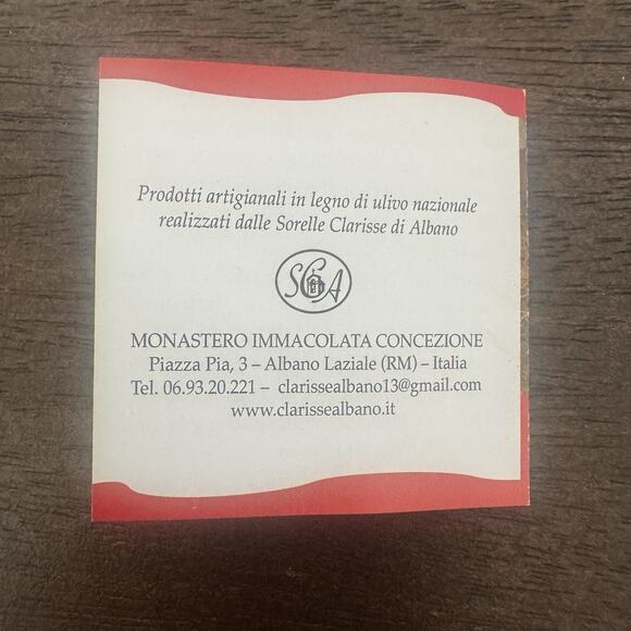 Nativity Made from Italian Olive Wood Handcrafted by Clarisse Sisters of Alabano - Picture 12 of 13